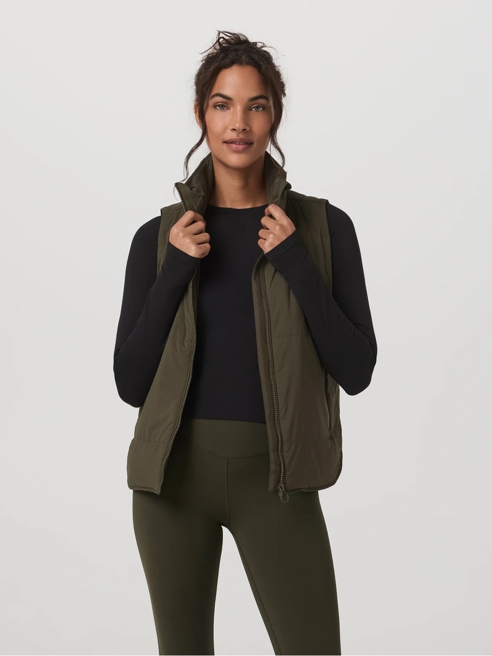 Vuori Canyon Insulated Vest in Olive Green